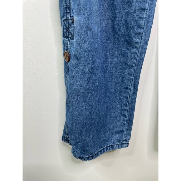 L.L. Bean Petite Cropped Flap Pocket Capris Jeans Roll Tab Ankle Women 6 P - Picture 3 of 12